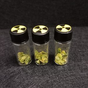 Three 1 gran autunite vials