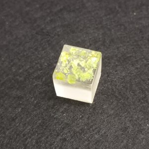 100mg Autunite in Acrylic Cube