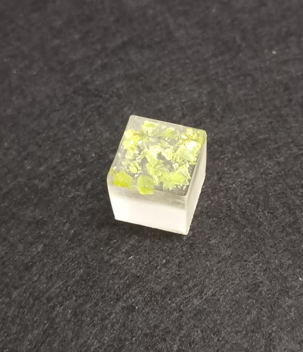 100mg Autunite in Acrylic Cube