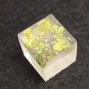 100mg autunite in acrylic cube