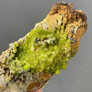 71mm Green Pyromorphite on Matrix from China