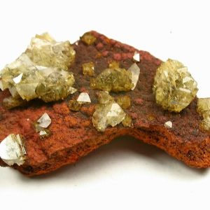Fluorescent Adamite Crystals on Matrix