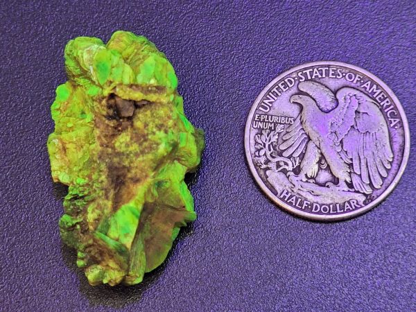 31g Lamellar Autunite Crystal, Shandong Provence China, Fluorescent Uranium Ore
