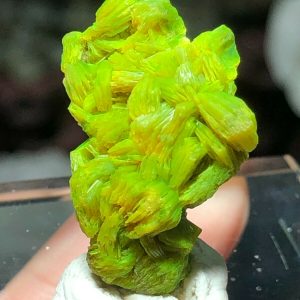 4g Natural Autunite Crystal Fluorescent Rare Mineral Specimen