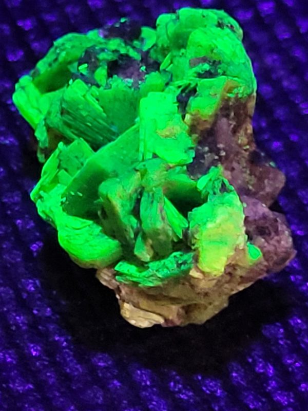3.4g Natural Autunite Crystal Specimen on Matrix