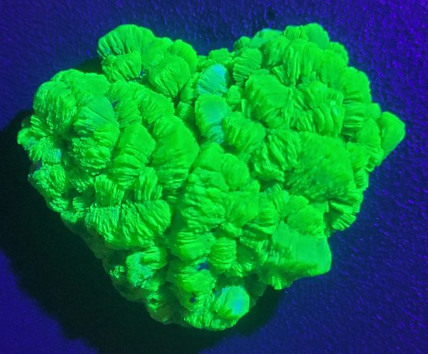 7.8g autunite crystal heart shaped