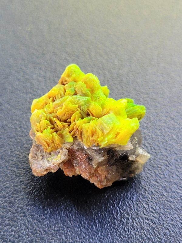 4.6g Autunite / Meta-autunite on Matrix Shandong Province China, Fluorescent Uranium Ore