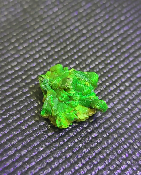 Stabilized Lamellar Autunite Crystal - Fluorescent Uranium Ore - China