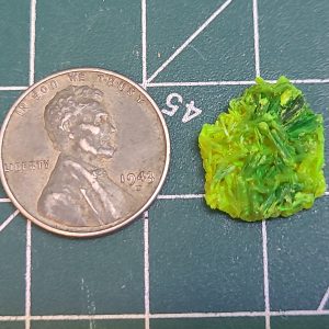 1.3g Autunite Crystals on Matrix - Fluorescent Uranium Ore, Shandong Provence