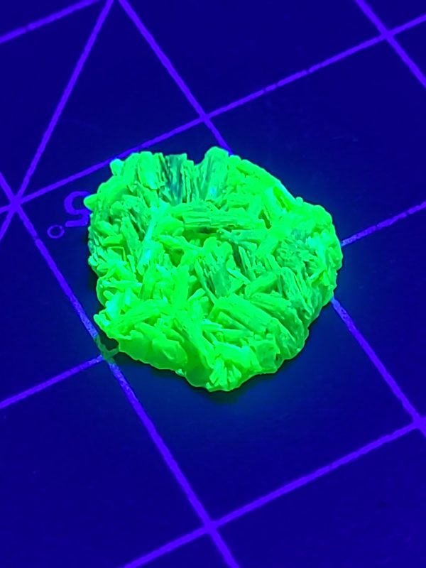 1.3g Autunite Crystals on Matrix - Fluorescent Uranium Ore, Shandong Provence