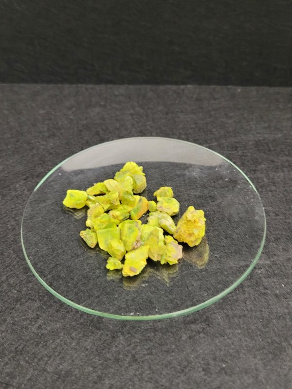 11-Grams of Autunite Crystals, Fluorescent Uranium Ore - China