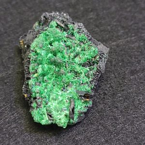 Acicular Malachite on Heteroginite Matrix - Kolwezi mining district, Lualaba, DR Congo