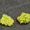 Autunite Pair, Fluorescent Uranium Ore Specimen 1700mg Total Cloud Chamber Sources