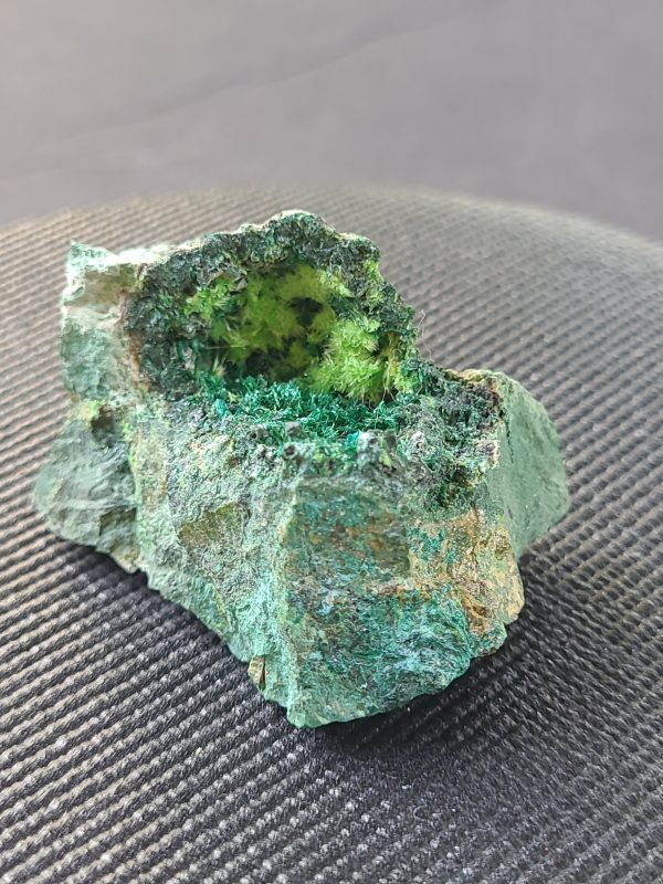 torbernite and Kasolite on Matrix - Santa Cruz Mine, Chihuahua, Mexico