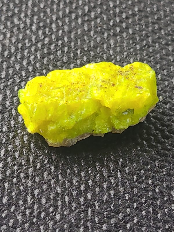 Autunite Crystal on Matrix 5g- Stabilized - Fluorescent Uranium Ore Specimen - China