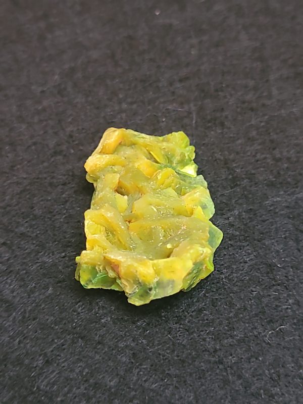 Autunite Crystal on Matrix 4g- Stabilized - Fluorescent Uranium Ore Specimen - China