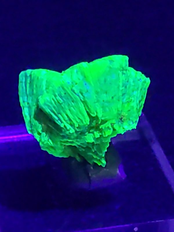 Lamellar Autunite Crystal - Stabilized - Fluorescent Uranium Ore Specimen - P.R.C. 2.3 Grams