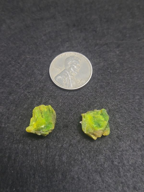 Lamellar Autunite Pair, Fluorescent Uranium Ore Specimen - Stabilized