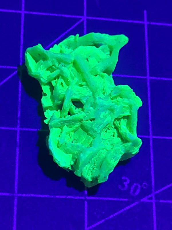 Autunite / Meta-Autunite Crystal, Stabilized- Fluorescent Uranium Ore - China - 4 Grams