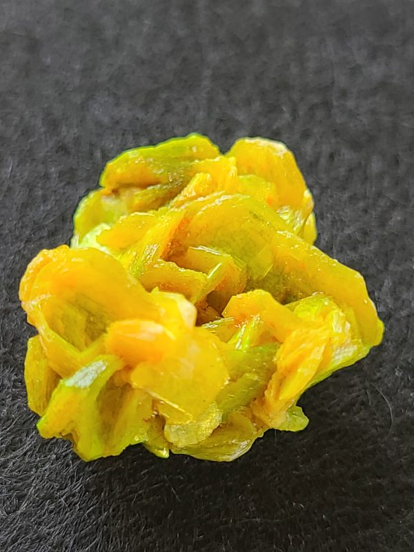 Autunite / Meta-Autunite Crystal, Stabilized- Fluorescent Uranium Ore - China - 2.7 Grams