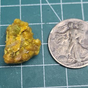Meta-autunite Crystal - Stabilized - Fluorescent Uranium Ore China - 9.6 Grams