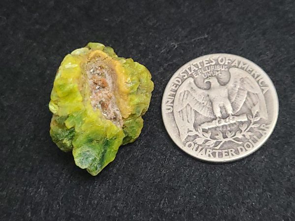 Autunite / Meta-Autunite Crystal, Stabilized- Fluorescent Uranium Ore, 8.6 Grams - China