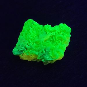 Autunite / Meta-Autunite Crystal, Stabilized- Fluorescent Uranium Ore, 2.3 Grams - China