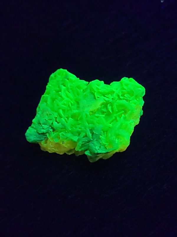 Autunite / Meta-Autunite Crystal, Stabilized- Fluorescent Uranium Ore, 2.3 Grams - China