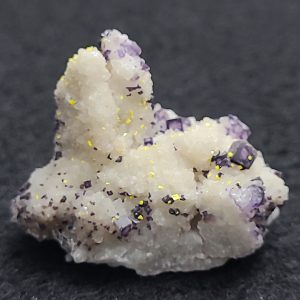 Tyuyamunite with Fluorite on Quartz Matrix - Uranium Ore - China