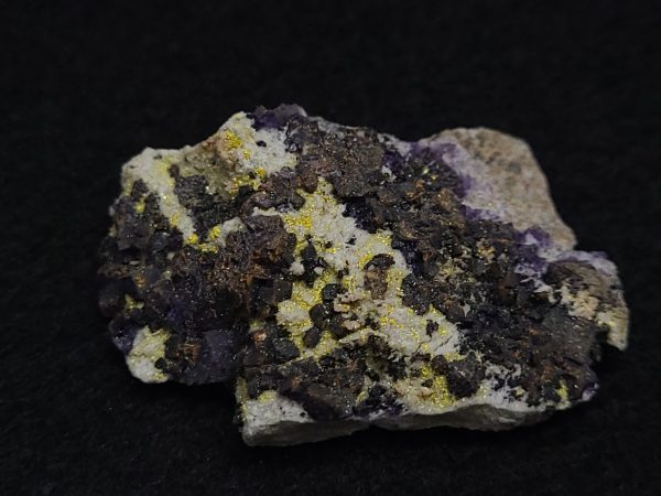 Tyuyamunite with Fluorite on Quartz Matrix - Uranium Ore - China