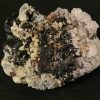 Haiweeite, Hyalite opal, Fluorite and Goethite on Schorl Toumaline - Erongo Namibia