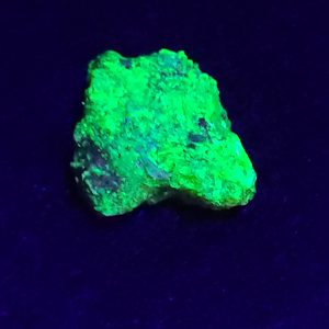 Autunite / Meta-Autunite Crystal, Stabilized- Fluorescent Uranium Ore - China - 1.7 Grams