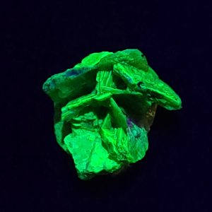 Autunite / Meta-Autunite Crystal, Stabilized- Fluorescent Uranium Ore - China - 1.5 Grams