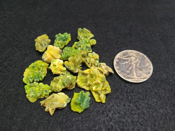 16 Autunite Specimens Weighing 30.6 Grams Total - Bulk Uranium Ore