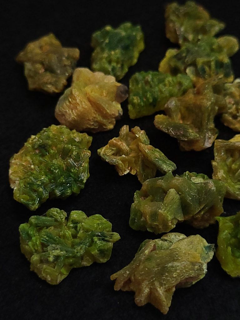 16 Autunite Specimens Weighing 30.6 Grams Total - Bulk Uranium Ore
