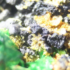 Torbernite with Parsonsite on Matrix - Guangxi, China