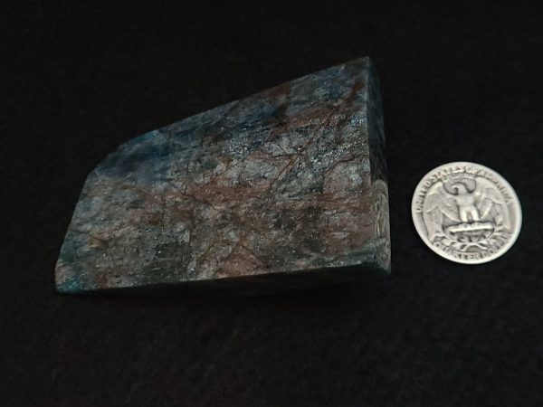 Blue Apatite Crystal with Unknown Radioisotope(s)- China - 104 Grams