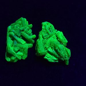 Autunite Pair, Fluorescent Uranium Ore Specimen 1900mg Total