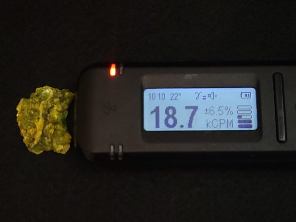 Autunite / Meta-Autunite Crystal, Stabilized- Fluorescent Uranium Ore 3.5 Grams