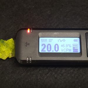 Autunite Crystal, Stabilized- Fluorescent Uranium Ore ~ 3 Grams