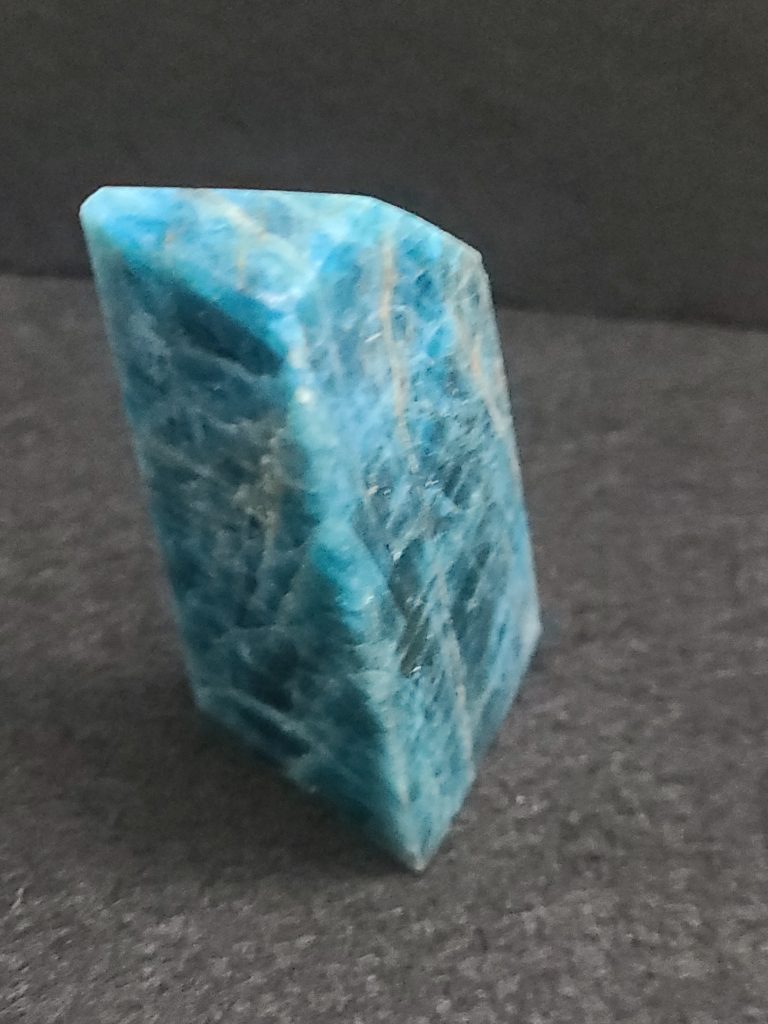 Blue Apatite Crystal with Unknown Radioisotope(s)- China - 95 Grams