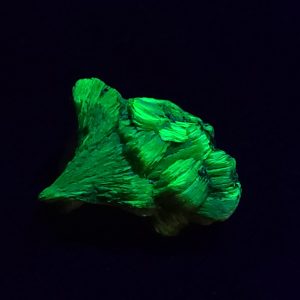 Lamellar Autunite Crystal, Fluorescent Uranium Ore, 4 Grams - China