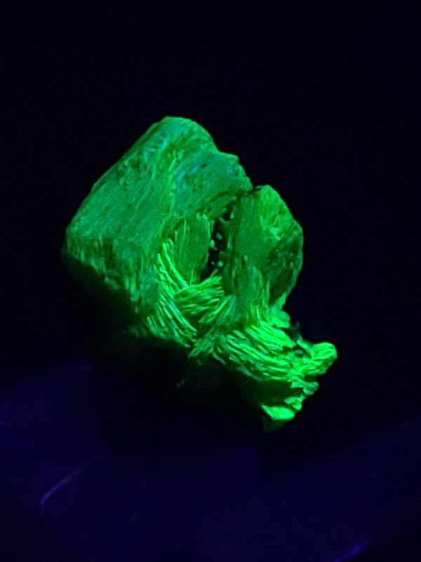 Autunite / Meta-Autunite on Matrix - Fluorescent Uranium Ore ~ 2.3 Grams
