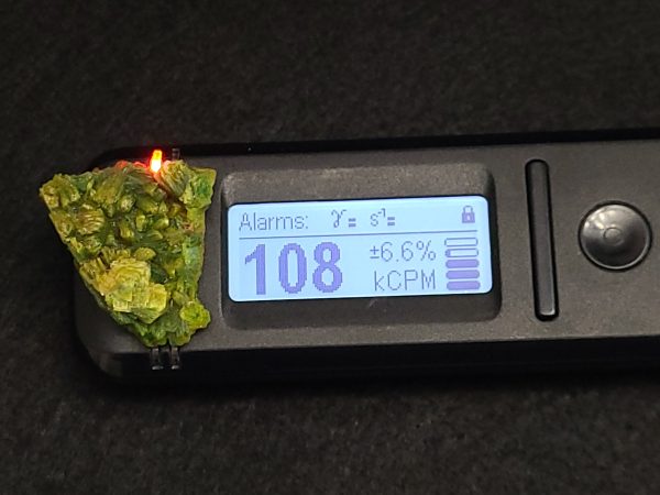 Autunite / Meta-Autunite Crystal, Stabilized- Fluorescent Uranium Ore ~ 8 Grams