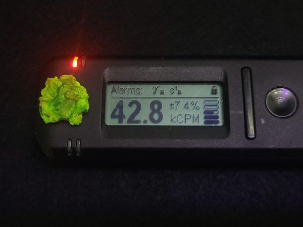 Autunite / Meta-Autunite Crystal, Stabilized- Fluorescent Uranium Ore ~ 1.8 Grams