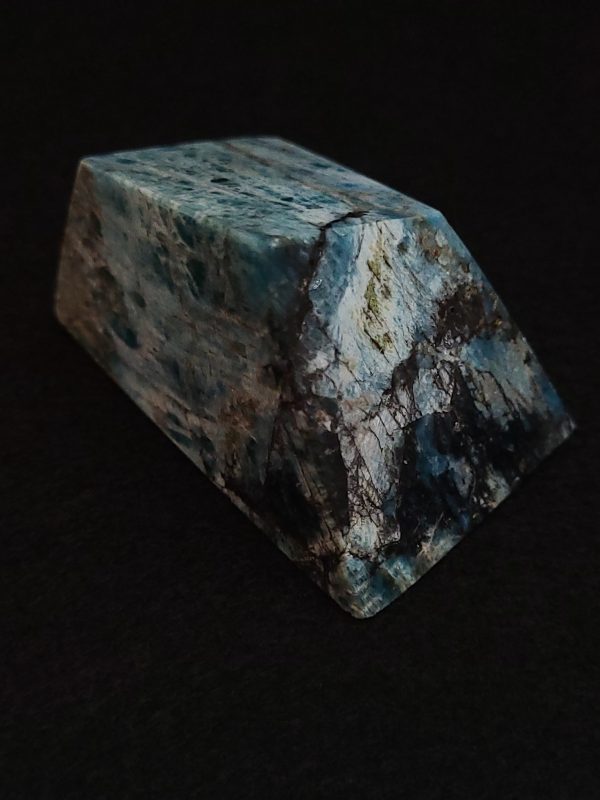 Blue Apatite Crystal with Unknown Radioisotope(s)- China - 92 Grams