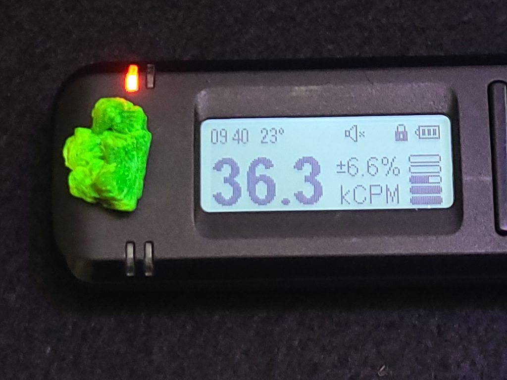 Lamellar Autunite Crystal, Stabilized- Fluorescent Uranium Ore ~ 2 Grams