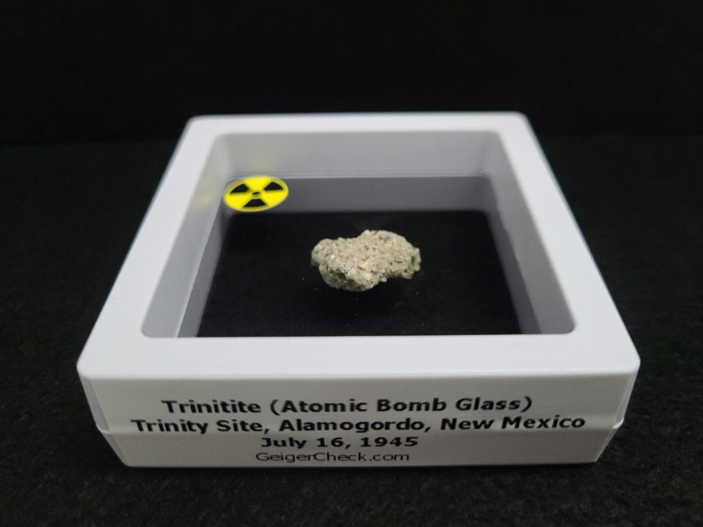 Trinitite (Atomic Bomb Glass) 1 Gram Trinity Site, Alamogordo, New Mexico. July 16, 1945