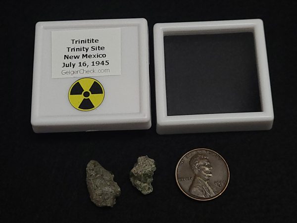Trinitite (Atomic Bomb Glass) 1.3 Grams, Trinity Site, New Mexico, July 16, 1945