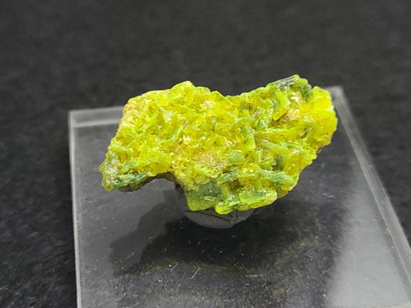 Autunite on Matrix - Fluorescent Uranium Ore - China - Stabilized 4 Grams